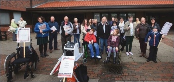 Protesting against Grove House closure, photo by Tyne and Wear Socialist Party