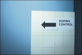 Doping control sign, photo by Rob Sinclair (Creative Commons)