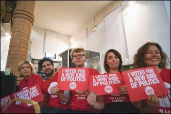 Young Jeremy Corbyn supporters, photo by Paul Mattsson