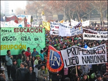Students march in Chile, photo by Wikimedia Commons (Creative Commons)