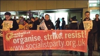 Socialist Party members on a protest against library cuts in Lambeth, December 2015