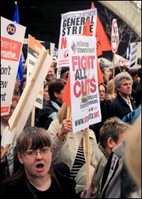 Protesting against the cuts, photo by Senan