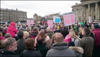 2,000 demonstrate against Huddersfield's A&E closure, photo Iain Dalton