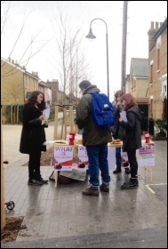 Socialist Students raising money to fund travel to conference, photo by Helen Pattison