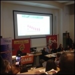 John McDonnell speaking at Newham United Against Austerity meeting, photo Ben Robinson