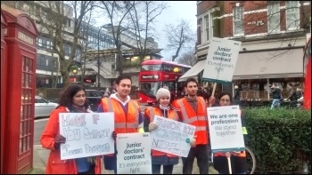Picket at Royal Free, 10.2.16, photo by C Newby