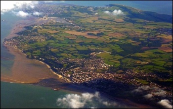 Part of the Isle of Wight from the air, photo Wikimedia Commons (Creative Commons)