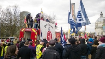Trade Union Pride rally in Cardiff, 5.3.16, photo by Dave Reid