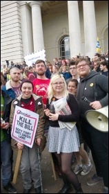 Trade Union Pride rally in Cardiff, 5.3.16, photo Dave Reid