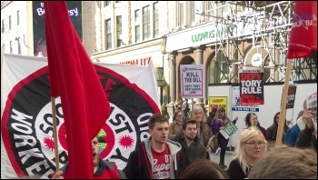 Trade Union Pride rally in Cardiff, 5.3.16, photo by Dave Reid