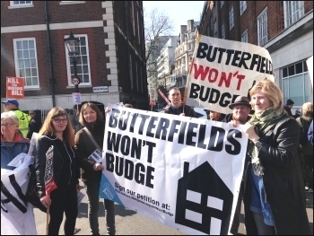 Housing demo, London, 13.3.16, photo S Wrack