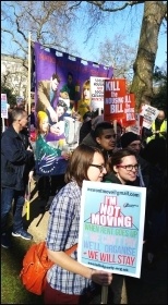 Housing demo, London, 13.3.16, photo Martin Powell-Davies