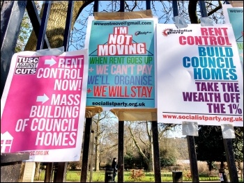 Housing demo, London, 13.3.16, photo by James Ivens