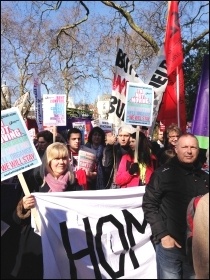 Housing demo, London, 13.3.16, photo by S. Wrack