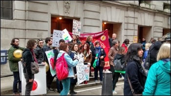 Outside the Camden Centre rally, 15.3.16, photo by Chris Newby Outside the Camden Centre rally, 15.3.16, photo by Chris Newby