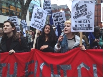 Anti- academies march, London, 23.3.16 , photo by S Wrack