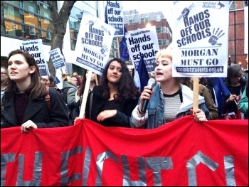 Education protest, photo S Wrack 