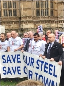 Save our Steel lobby of parliament, photo Scott Jones