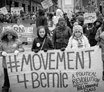 Marching for Bernie Sanders