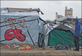 Refugees in Calais, photo by Paul Mattsson