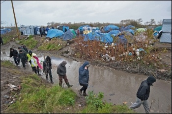 Refugees in Calais, photo by Paul Mattsson