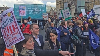 Striking together could topple the Tories, photo Senan