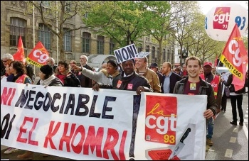 Part of the demo in Paris, 28.4.2016, photo by Naomi Byron