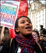 On the joint Junior doctors and teachers demonstration 26-4-16, photo Paul Mattsson