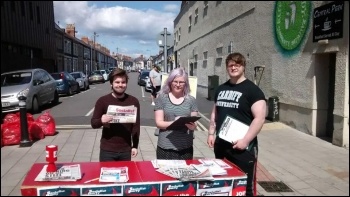 TUSC campaigning in Cardiff, photo Ross Saunders