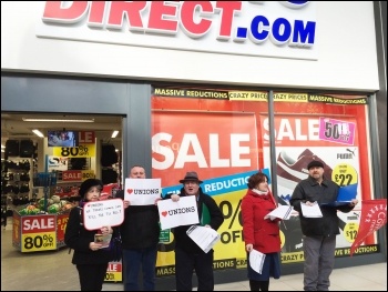 Sports Direct protest - Selborne Walk, Walthamstow, 6 Feb 2016
