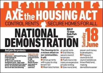 National Housing demonstration 18 June