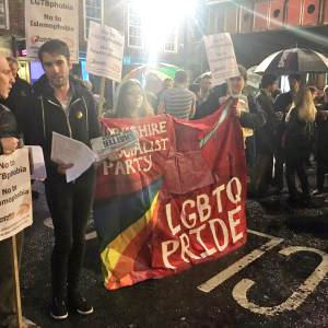 Leeds vigil to give solidarity with Orlando LGBT shooting victims, 13.6.16