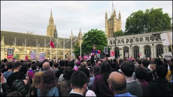 Thousands cram into Parliament Square on 27 June to support Jeremy Corbyn photo Scott Jones