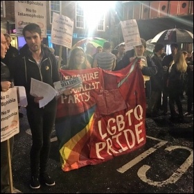 Socialist Party members on the Leeds vigil photo Leeds Socialist Party