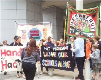 NUT demo in Hackney, 5.7.16, photo by Clare Doyle