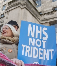 Anti-Trident demo, photo Paul Mattsson