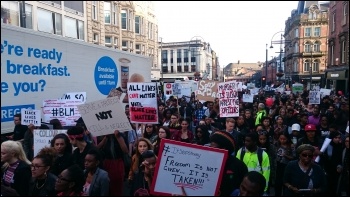 Black Lives Matter protest in Leeds, 14.7.16, photo by Iain Dalton