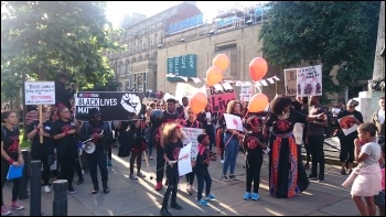 Black Lives Matter protest in Leeds, 14.7.16, photo by Iain Dalton