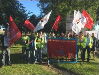 Fawley strikers, photo by Nick Chaffey