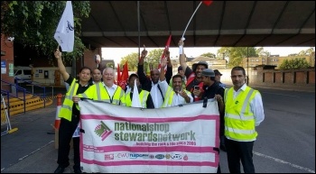 Striking Westbourne Park bus workers photo Rob Williams, photo Rob Williams