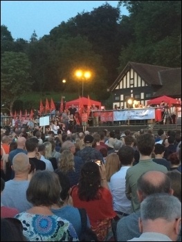 Corbyn rally in Nottingham, Sept 2016, photo by Pete Watson