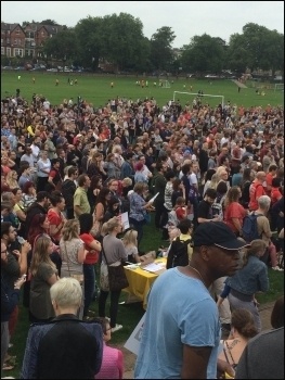 Corbyn rally in Nottingham, Sept 2016, photo by Pete Watson