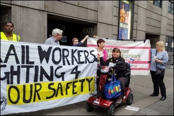 Pickets at Victoria station, London, including Socialist Party RMT executive member John Reid, 7-8.9.16, photo by Rob Williams Pickets at Victoria station, London, including Socialist Party RMT executive member John Reid, 7-8.9.16, photo by Rob Williams