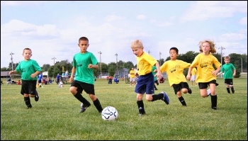A 2008 survey showed only half of girls and two thirds of boys did the recommended daily amount of physical activity. Schools and sports clubs have faced big funding cuts, which wil only exacerbate the problem, photo by Tysto (Creative Commons)
