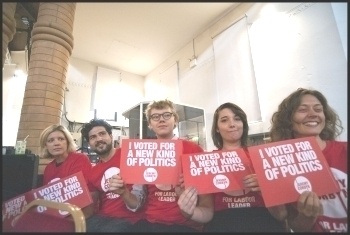 Jeremy Corbyn supporters, photo Paul Mattsson