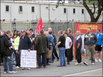 Lindsey Oil Refinery construction workers strike, photo Sean Figg