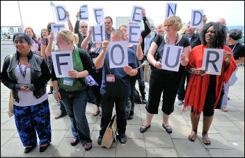 Unison conference 2009: Defend the Four protest, photo Paul Mattsson