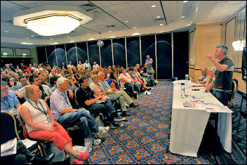 Unison conference 2009: Glenn Kelly addresses the Reclaim the Union fringe meeting, photo Paul Mattsson