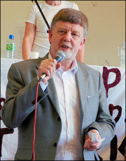 Dave Nellist at National Shop Stewards Network conference 2009, photo Suzanne Beishon