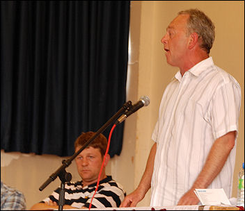 Keith Gibson at National Shop Stewards Network conference 2009, photo Suzanne Beishon